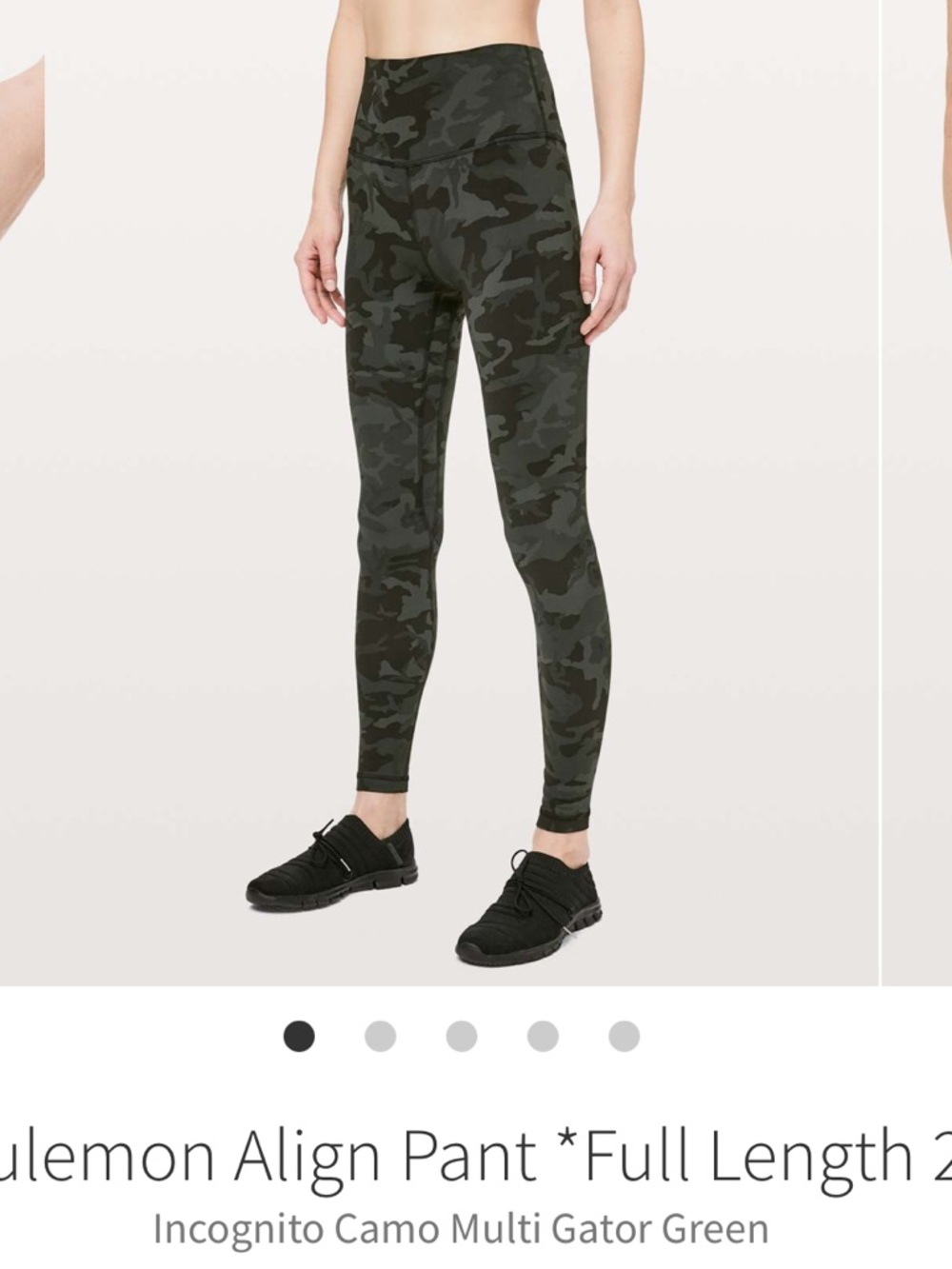 lululemon Align Pant 28” - Incognito Camo Gator Green